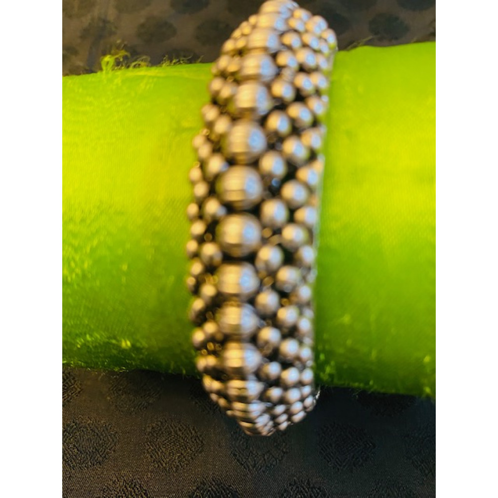 CBO3 - Oxidized beads bangle (size 2.6)