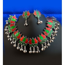 TJF10 Red and Green Lotus Oxidized set