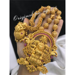 TJF60R Red Big Lakshmi Pendant Haaram