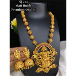 TJF60RG Red and Green Big Lakshmi Pendant Haaram