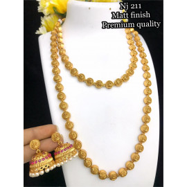 TJF62 Short and long Lakshmi necklace set